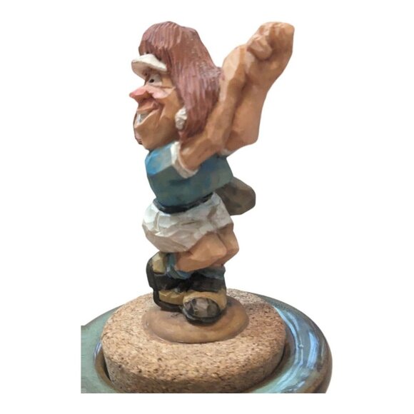 Jar With Cork Lid Tumbleweed Pottery Green Fees Teal USA Handcrafted Golf Golfer - Picture 15 of 16